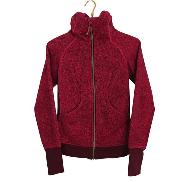 Lululemon Scuba Hoodie III Size 2 Rio Mist Boom Juice Red Grape Zip Sweatshirt - Picture 2 of 12